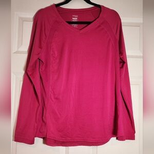 Danskin Now Fitted Pink Long Sleeve Active Top XL